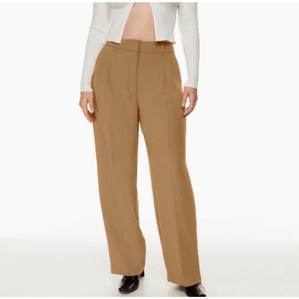 Wilfred The Effortless Pant Women Camel Wide Leg Work Dress ARITZIA  size 12